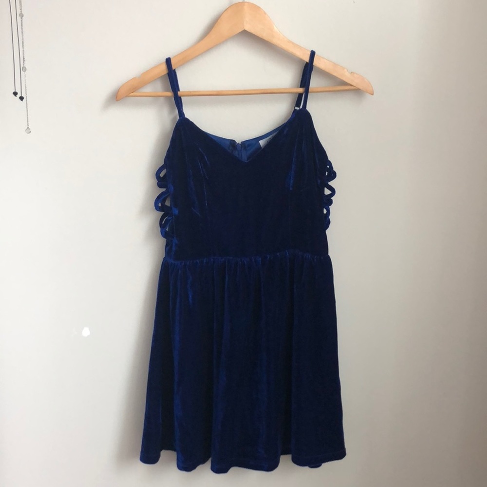 Velvet Cutout Skater Dress